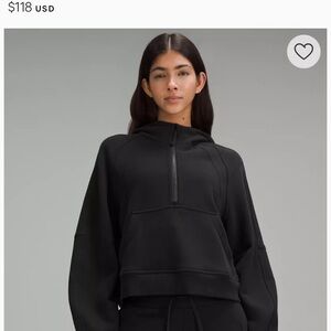 Lululemon oversized black 1/2 zip